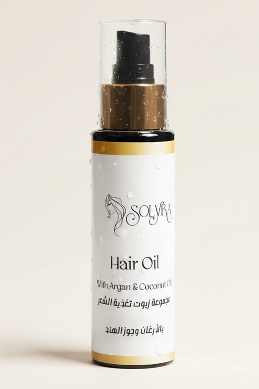 زيت الشعر بالارجان وجوز الهند